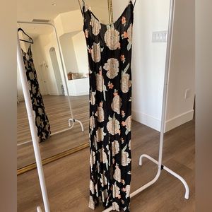 Black Floral Maxi Dress.